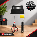 ست ابزار نصب کاغذ دیواری PARKSIDE سه عددی | قیچی، لیسه و غلتک فشار